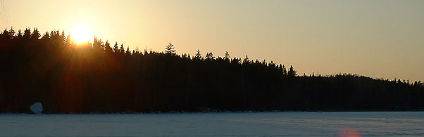 Coucher de soleil sur la rive...