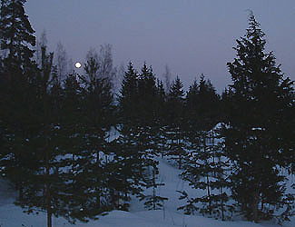 Et pendant que le soleil se couche ... la lune se lève !