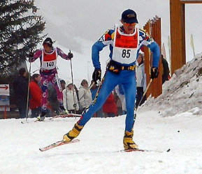 Jean-Yves, juste derrière Pierre à l'arrivée