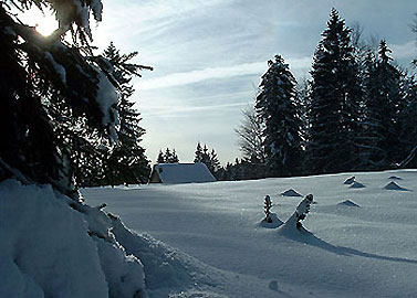 Chalet sous la neige, Combe de l'Auger