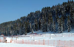 Le stade de départ dans la Combe du Lac. Demain, il sera plein !