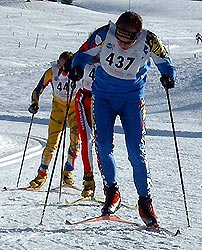 Marc à la bagarre en tête de son groupe.